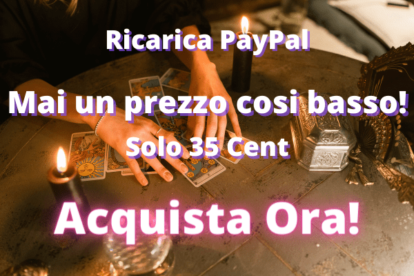 Ricarica paypal prezzo basso cartomanzia